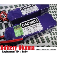 Bateria 12N-1600, Tipo Okuma Lathe 12N-1600SC, 12N-1700SC, 12N-1800SC, Ni-MH HIGH-CAPACITY 14,4 Volts Replaces  IHM, Arm Machine, CNC Machine Robot 14.4Volt - Battery Pack Rechargeable - 12N-1600SC - Batt GENERIC Parts Okuma PLC/Lathe - Com Plug 4vias